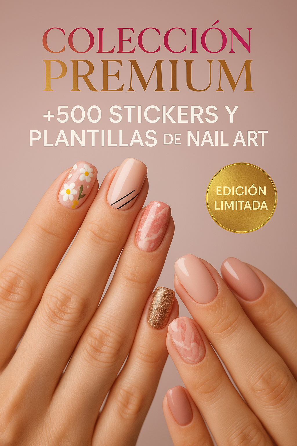 +500 Stickers y Plantillas únicos de Nail Art imprimibles